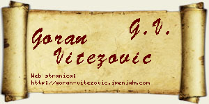 Goran Vitezović vizit kartica